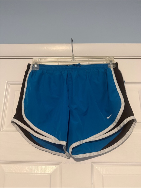 Nike Pants - Nike Women's Blue Athletic Shorts with Black and White Accents